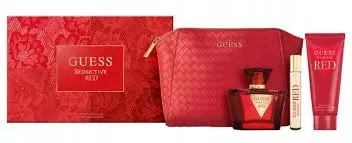 Guess Seductive Red Set EDT 75 Ml+ Edt 15ml+ B/l 100ml+ Pouch Gift Set