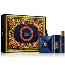 Versace Dylan Blue Pour Homme EDT 100ML + 10ML Edt + 75ML Deodorant Stick 3pcs Gift Set