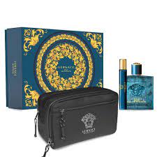 Versace Eros 100ml Edt + 10ml Edt + Pouch 2 pcs Gift Set